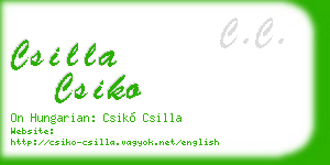 csilla csiko business card